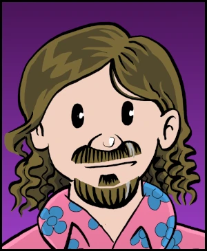 A cartoon image of Joey Peters.